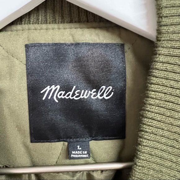 Madewell Quilted Military Jacket Surplus Green NWOT - Picture 5 of 6